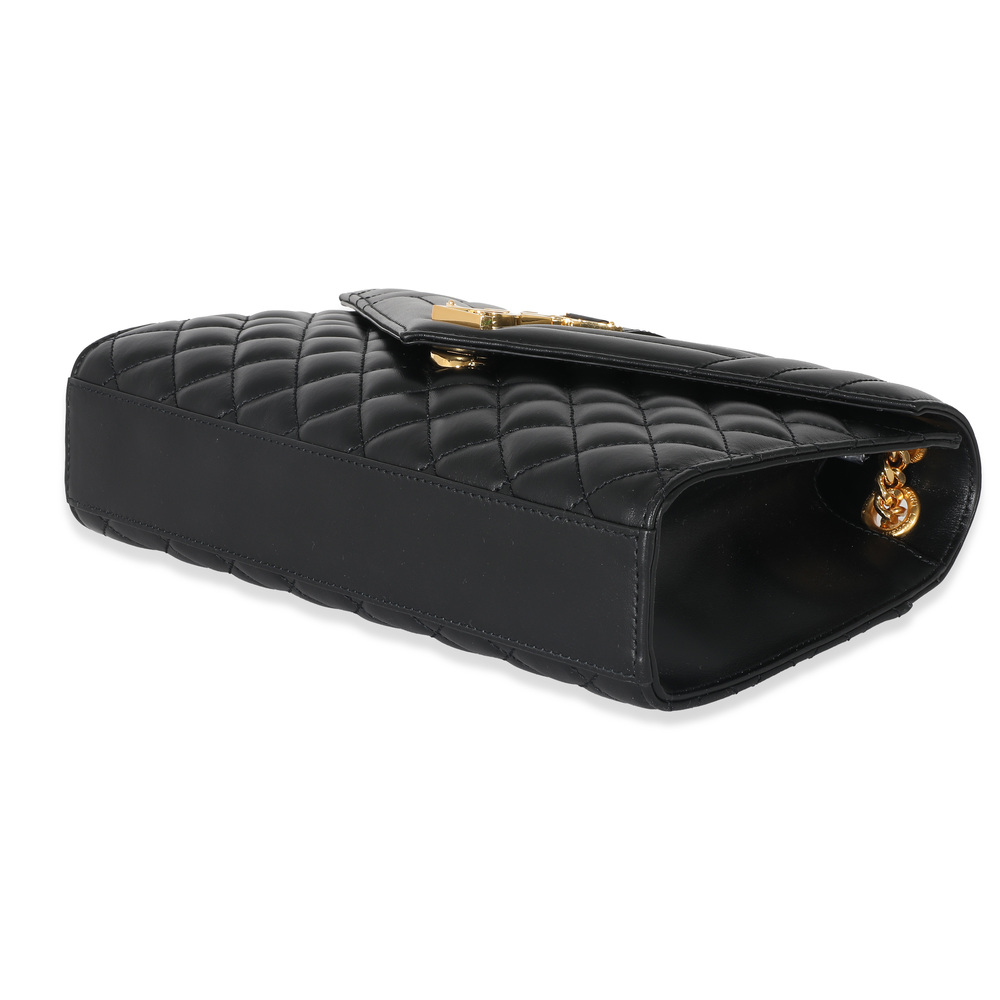 SAINT LAURENT Black Matelasse Triquilt Medium Monogram Envelope Chain Bag - Picture 6 of 7